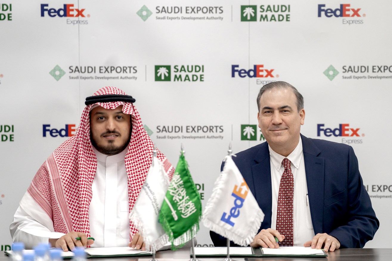 اتفاقية تعاون بين فيديكس إكسبريس وهيئة تنمية الصادرات السعودية لفتح المجال أمام المصدرين في المملكة للوصول إلى مناطق أوسع حول العالم